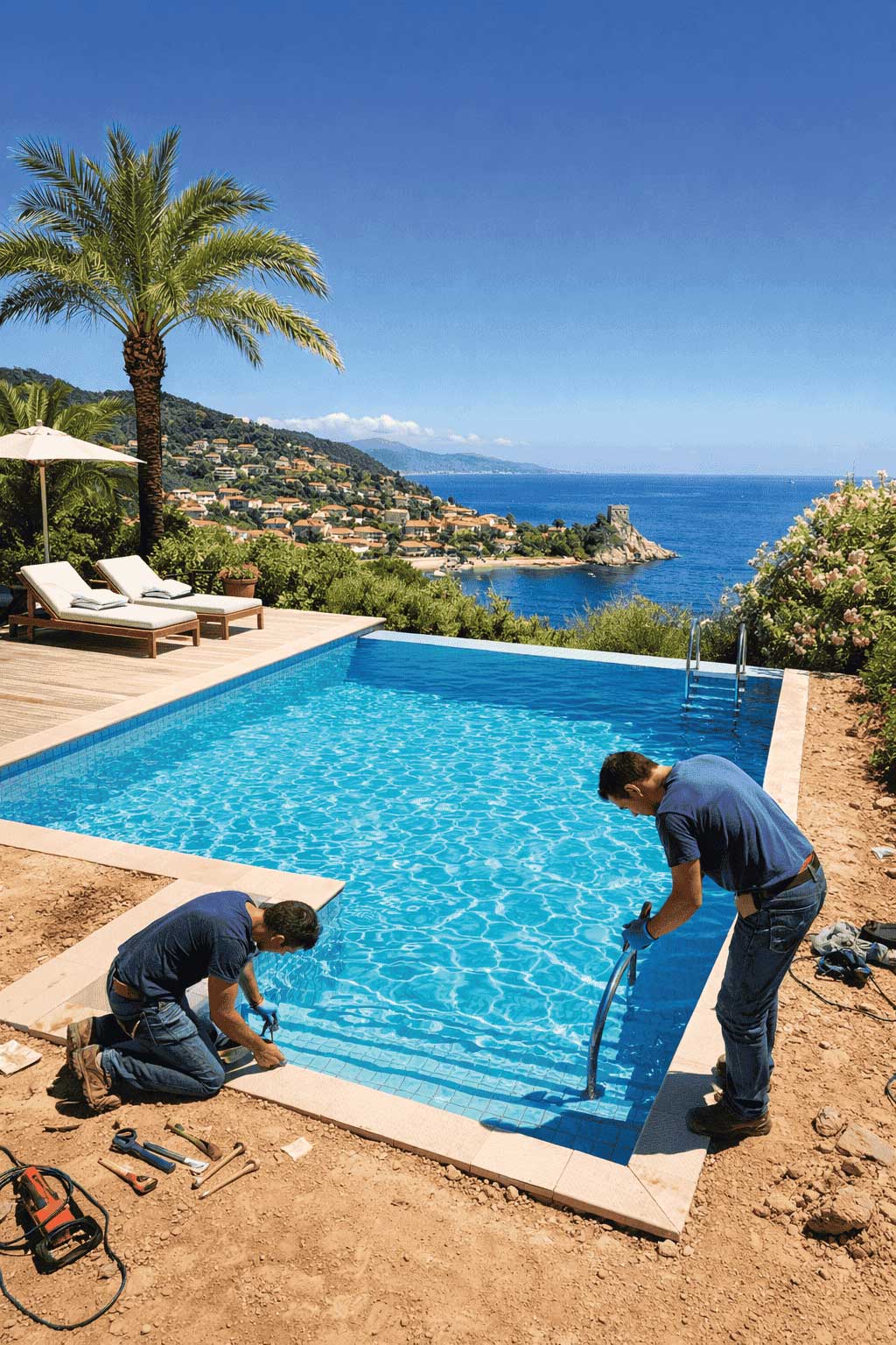 piscine débordement la riviera